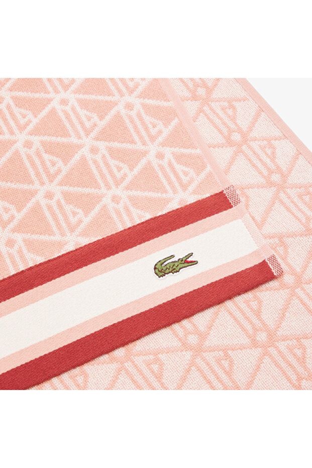 Unisex Monogram Pembe Plaj Havlusu - 4