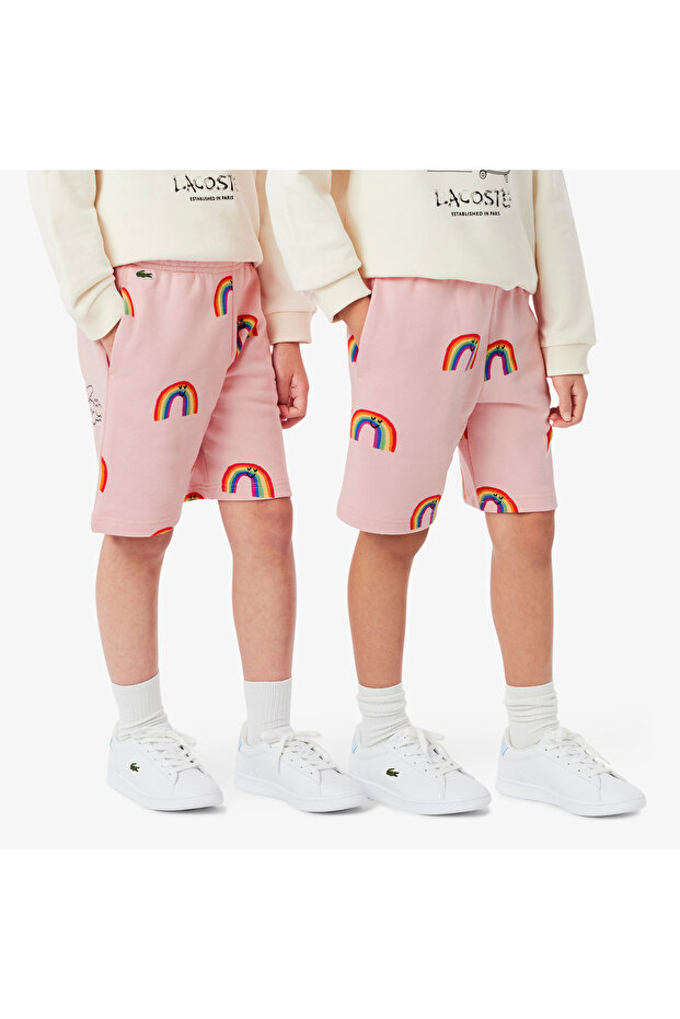 Çocuk Desenli Pembe Şort - 2