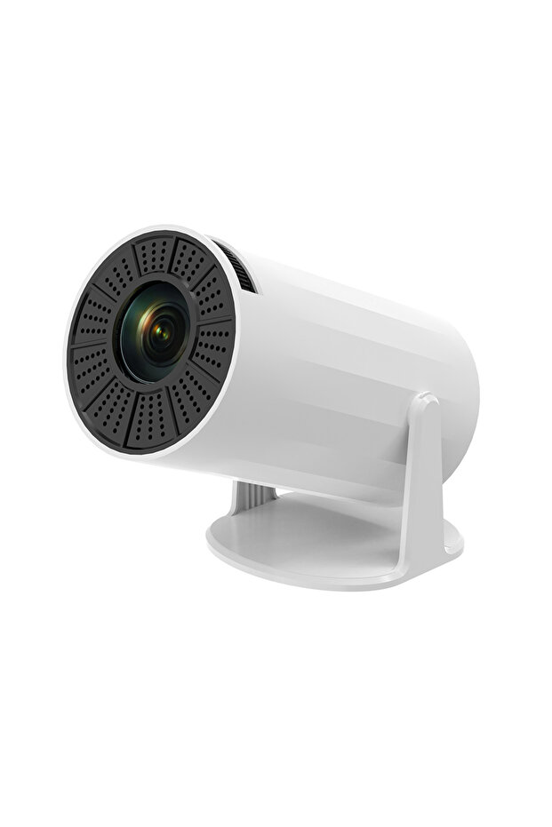 Smart Mini Projector, 2.4G+5G Wireless, Home Theatre Projector with USB Ports, White