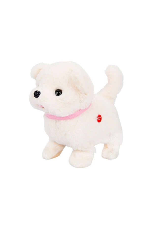 Puffy Friends Cookie Interactive Plush Puppy, White - 1