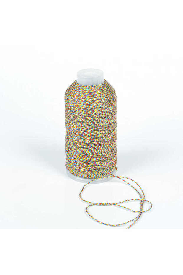 Karışık Renkli Paraşüt İpi, Bileklik İpi, Kolye İpi, Paracord Takı İpi, Örgü İpi, 1 mm - 10 Metre - 1
