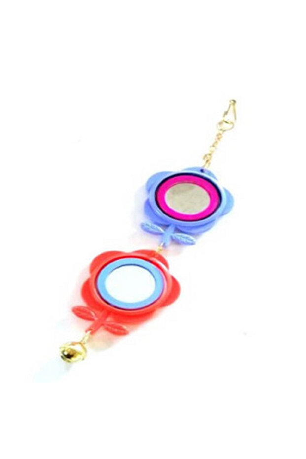 Ruffled Bell Mirror Bird Toy