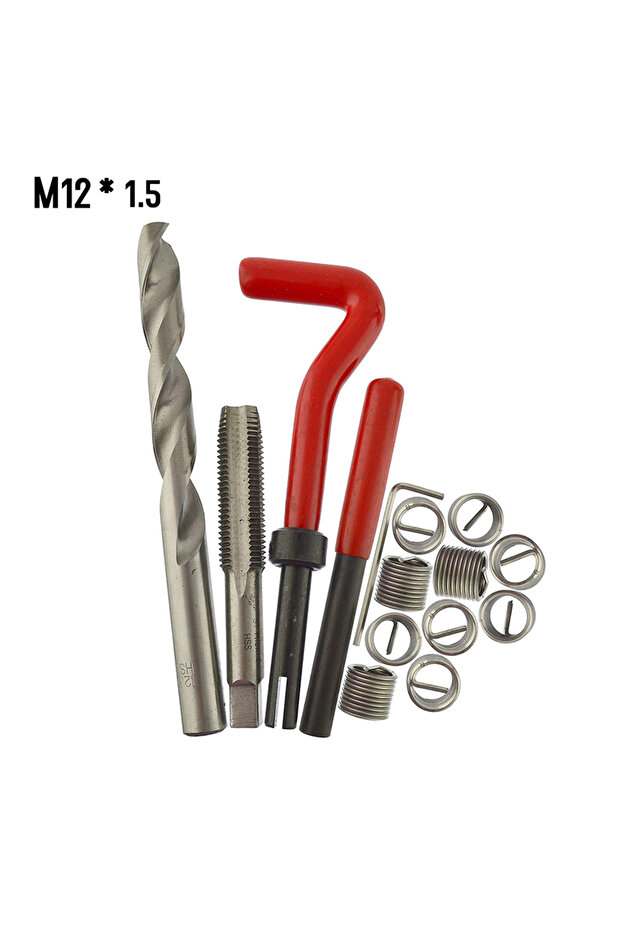 15Pcs M12 1.5 15pcs/20pcs/30pcs Metric Thread Repair Insert Kit M5 M6 M8 M10 M12 M14 Helicoil Car Pr