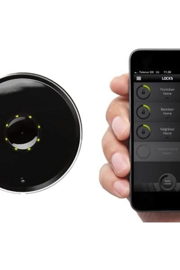 قفل ذكي V2 بلوتوث وZ Wave - أسود - 5