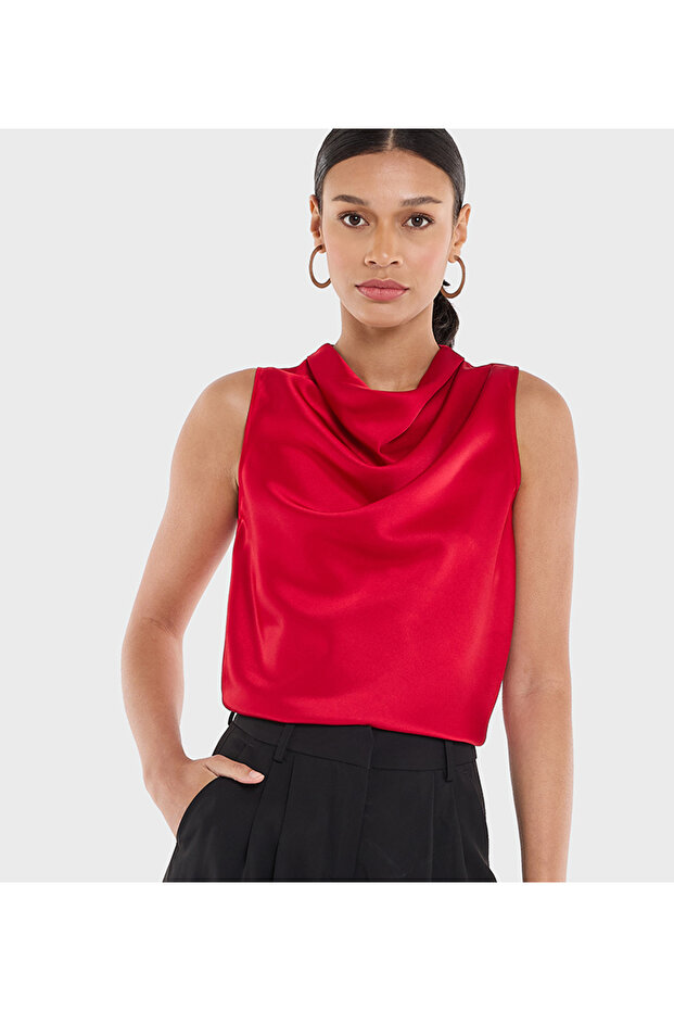 RED-WOMEN-WOVEN BLOUSE