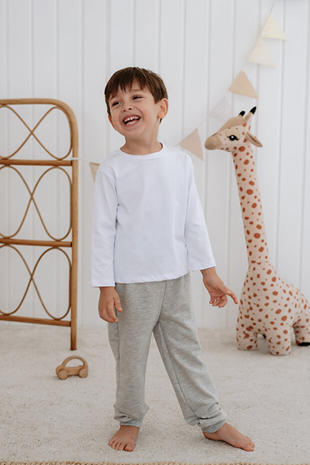 İçi Tüylü Jogger Pantolon- Eşofman Altı Kız Erkek - 2