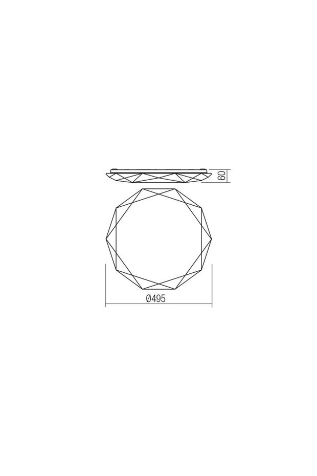 Smarter LED ceiling light, metal structure, acrylic diffuser, LED source, 32W - 2