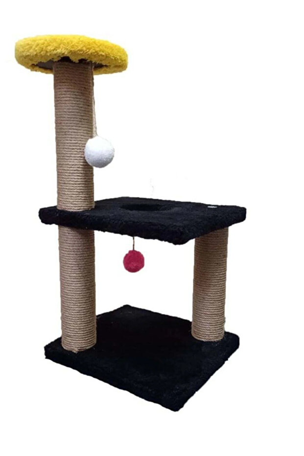 Multi-Layered Kitten Scratching Board (Black and Yellow).