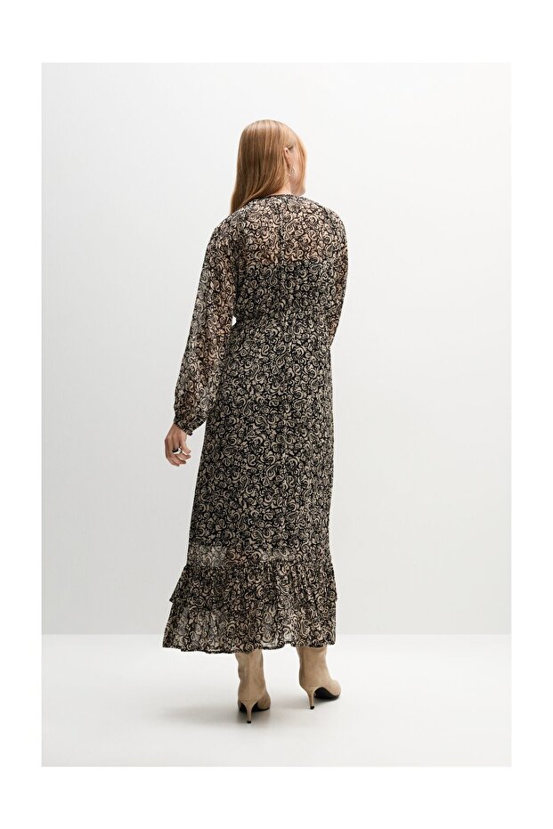 Rochie midi fluidă pentru femei - 4