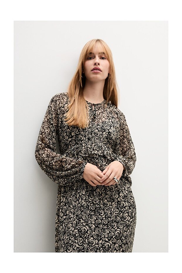 Rochie midi fluidă pentru femei - 2