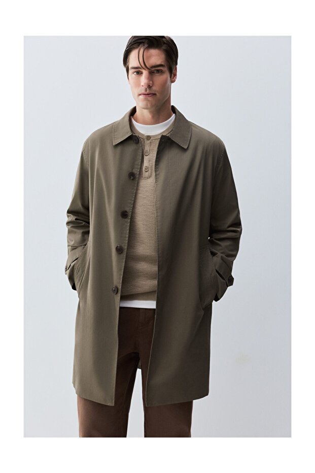 Man Basic Trench Coat - 1
