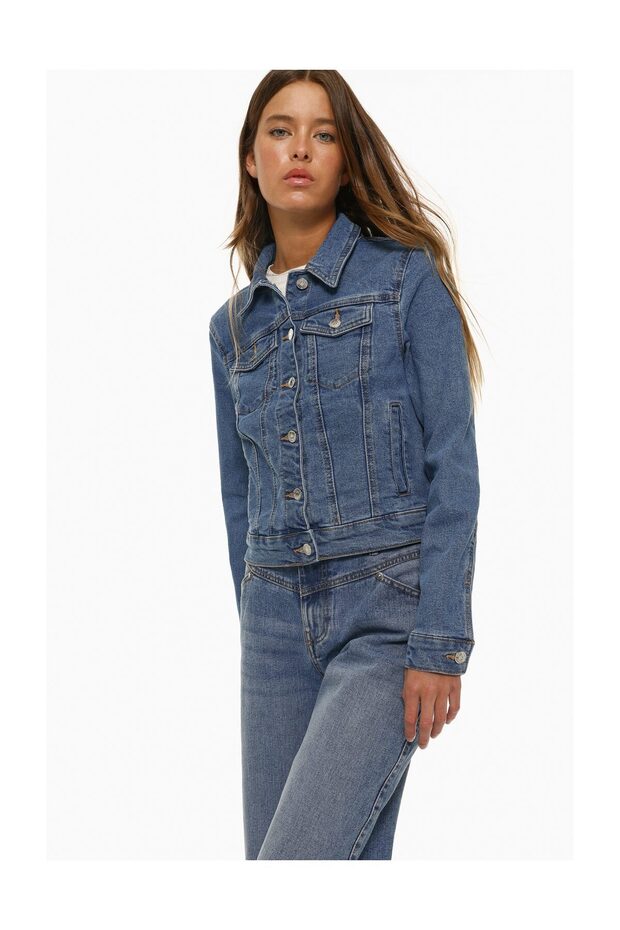 Woman Basic Denim Jacket - 4