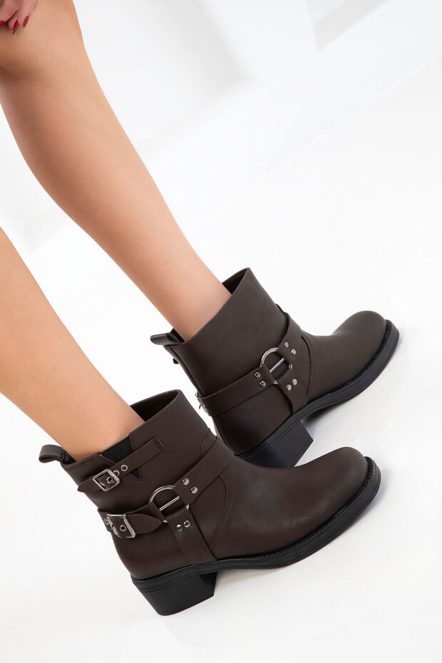 Kahve Kadın Bot& Bootie 20866 - 3