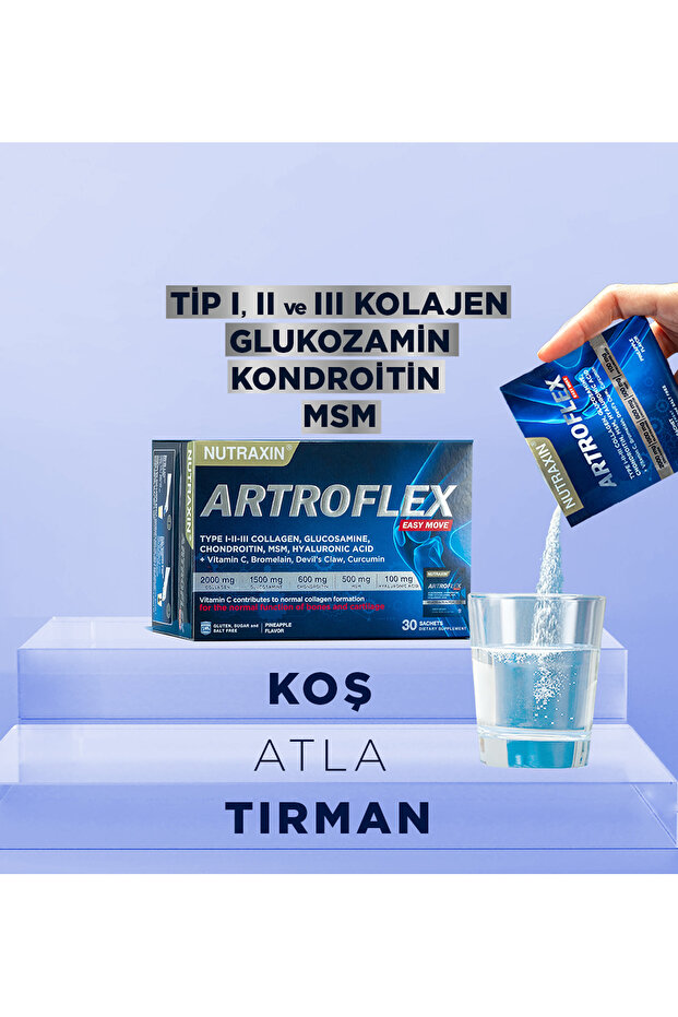 Artroflex Easy Move 30 Saşe – Tip 1-2-3 Kolajen, Glukozamin, MSM, Kondroitin İçeren Takviye - 4