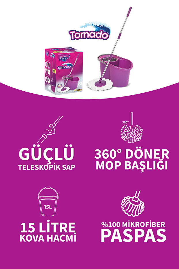 Tornado Döner Başlıklı Temizlik Seti - 3