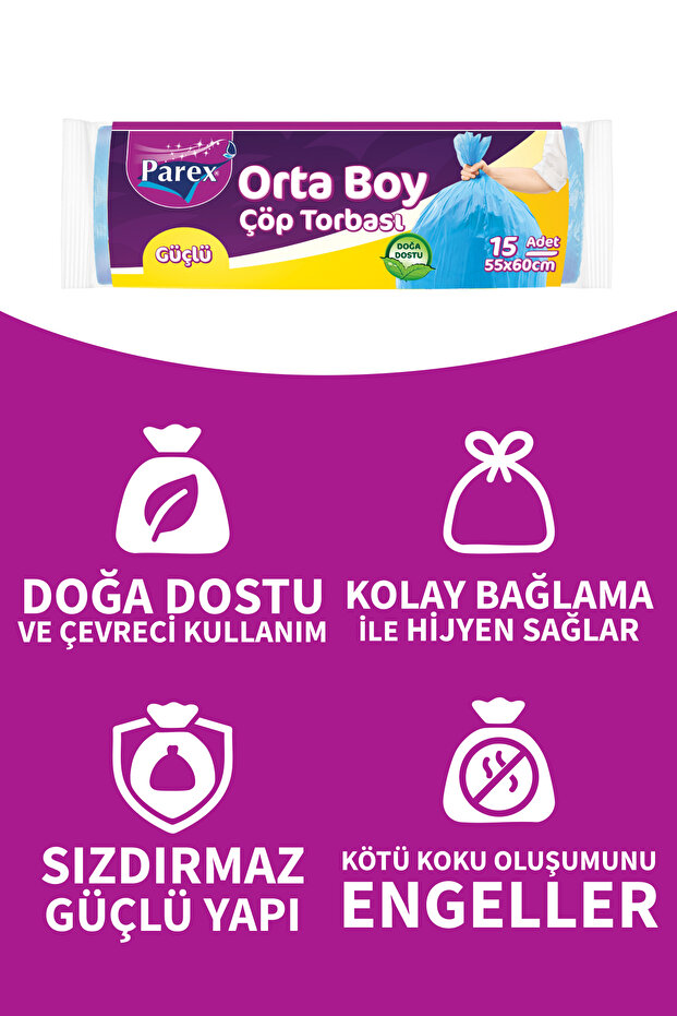 Güçlü Çöp Torbası Orta Boy 1 Adet - 3