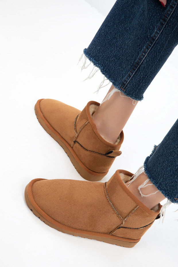 Taba Süet Kadın Bot & Bootie 20024 - 3