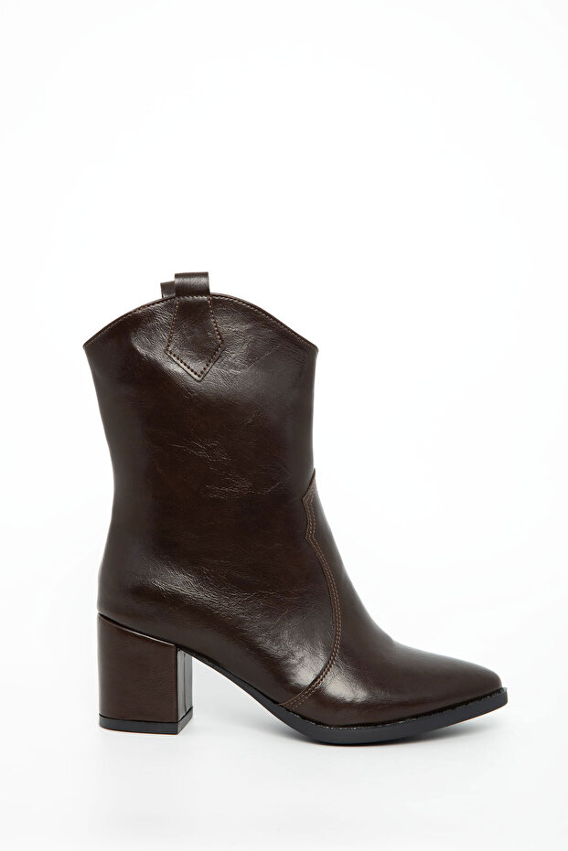 Kahve Mat Kadın Bot & Bootie 15615 - 6
