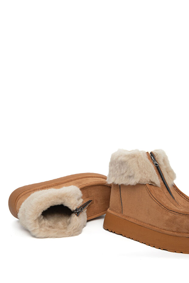 Taba Süet Kadın Bot & Bootie 21086 - 3