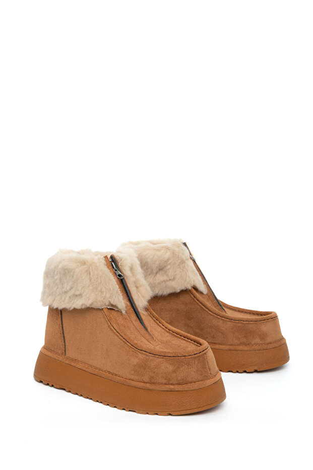 Taba Süet Kadın Bot & Bootie 21086 - 1