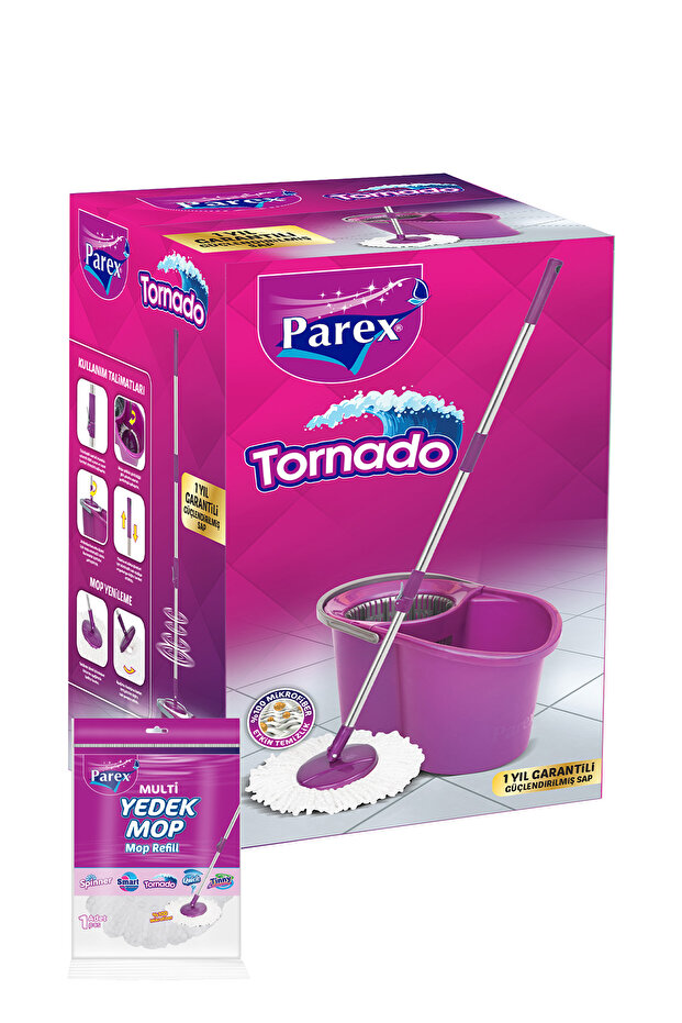 Tornado Automatic Cleaning Set with Spare Mop Gift - 1