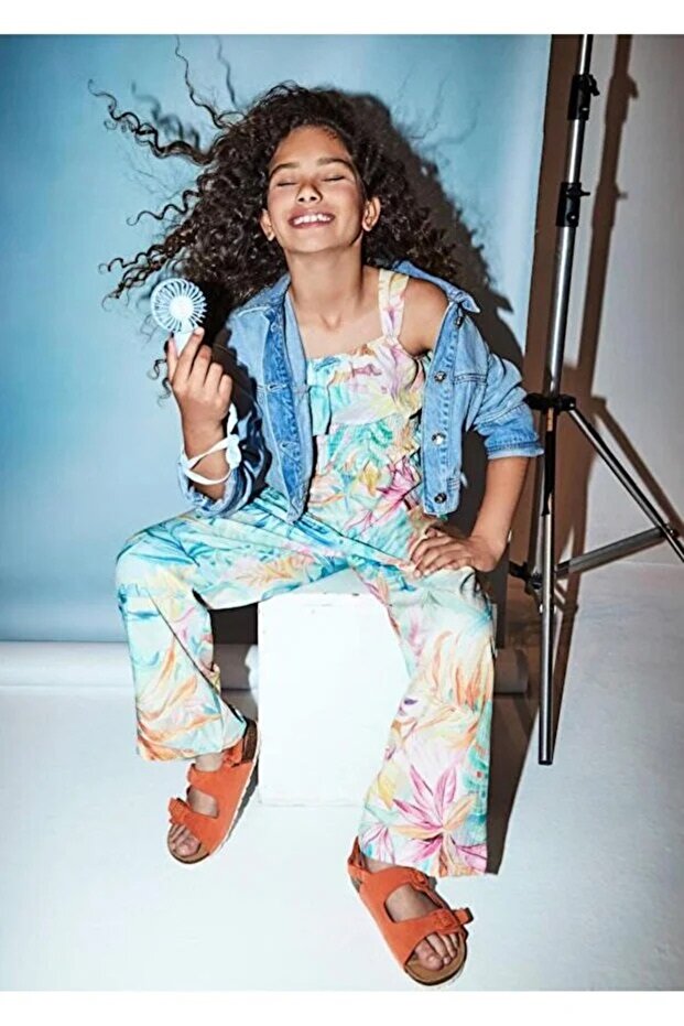 Girl's Printed Trousers Suit 10-14 Years Pink