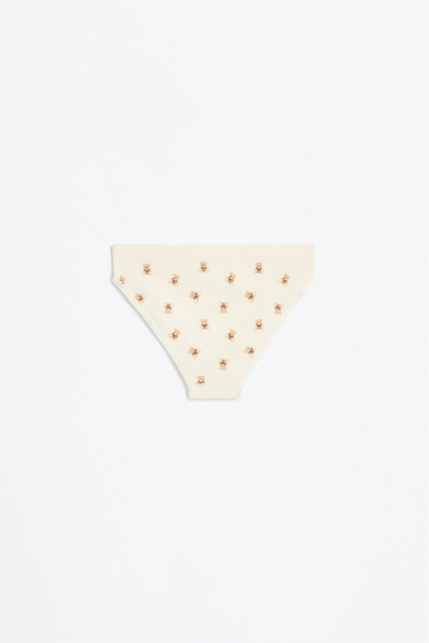 Dziecięce 2-pak bezszwowych majtek z prążkowanym materiałem - 3