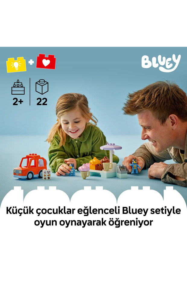 ® DUPLO® Bluey: Bluey ile Dondurma Gezisi 10458 - 2+ Araç İçeren Oyuncak Yapım Seti (22P) - 5