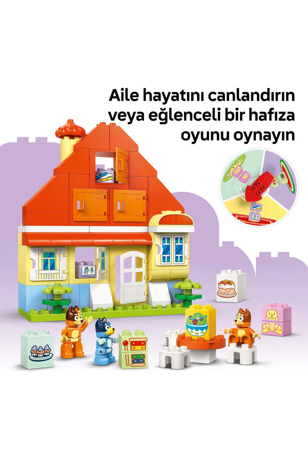 ® DUPLO® Bluey: Bluey Ailesinin Evi ve Hafıza Oyunu 10459 - 3+ Eğitici Oyuncak Yapım Seti (83P) - 9