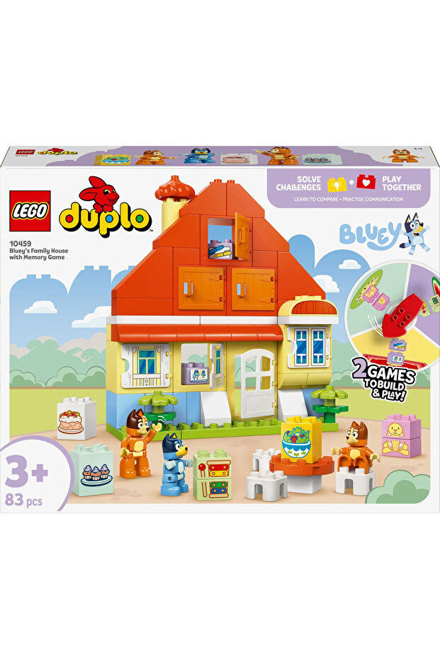 ® DUPLO® Bluey: Bluey Ailesinin Evi ve Hafıza Oyunu 10459 - 3+ Eğitici Oyuncak Yapım Seti (83P) - 4