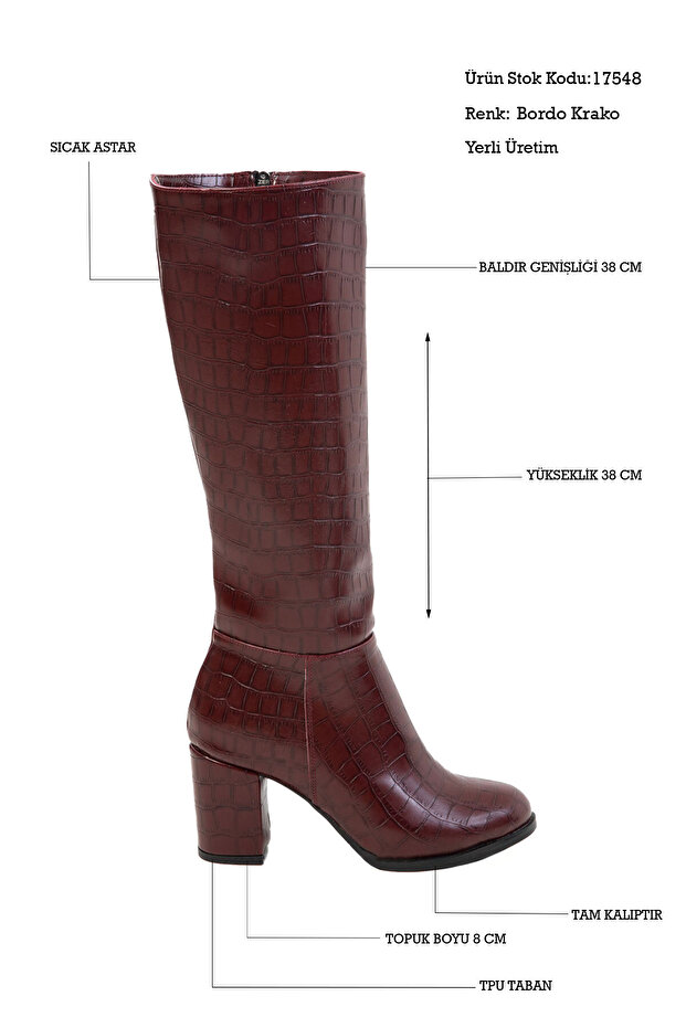 Claret Red Krako női csizma 17548 - 2