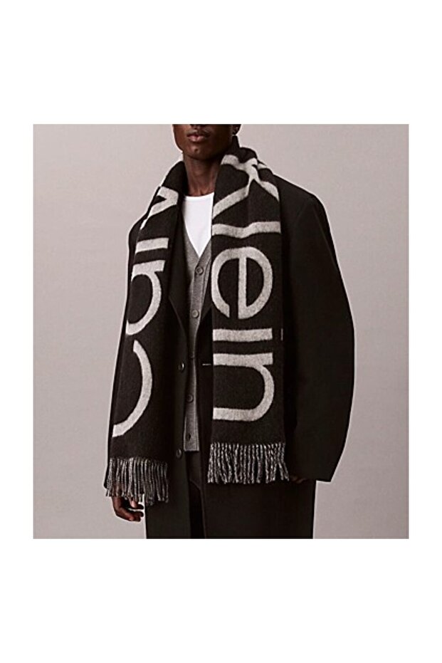 BOLD LOGO BRUSHED WOOL MW SCARF - 2