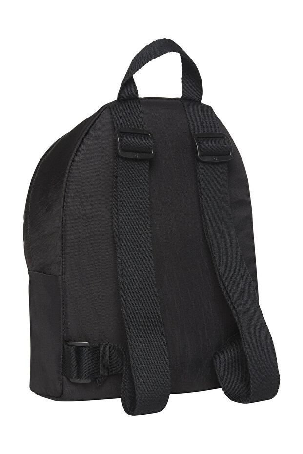 Men Black Bold Small Round Backpack - 2