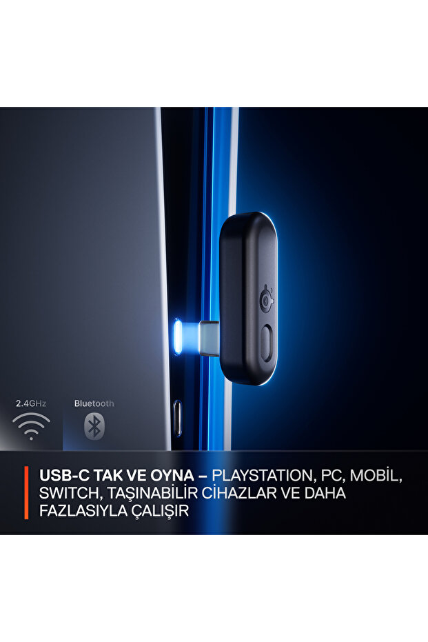 Arctis Nova 3P Wireless PC, PS, Mobil Uyumlu Kablosuz Gaming Kulaklık - Siyah SSH61686 - 10