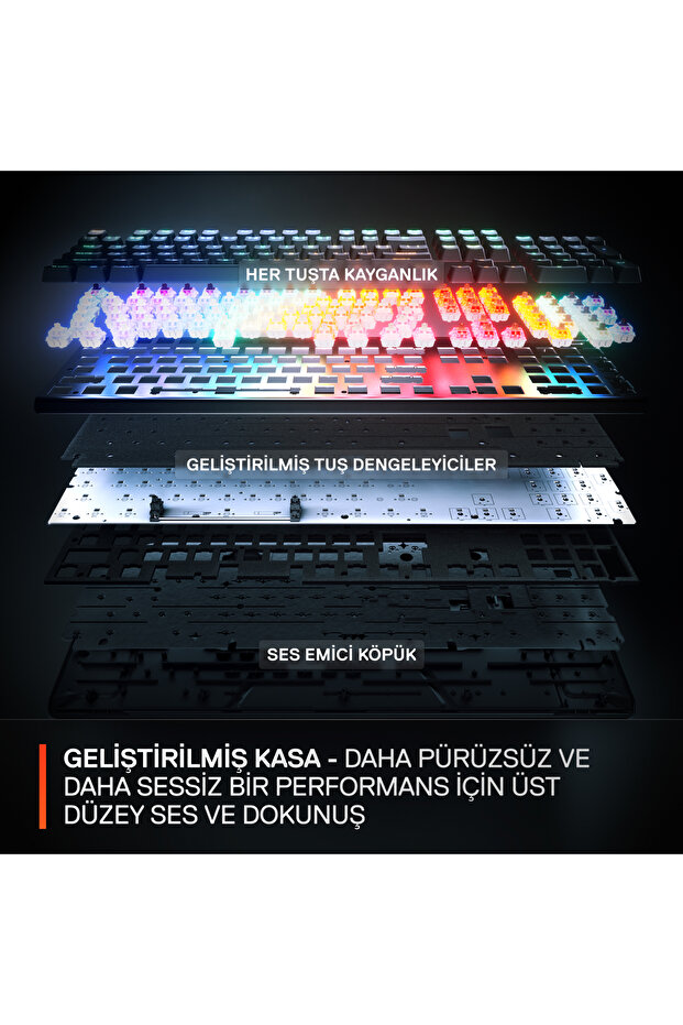 Apex Pro Gen 3 UK (İngilizce) RGB Ayarlanabilir OmniPoint Switch Kablolu Mekanik Klavye - 7