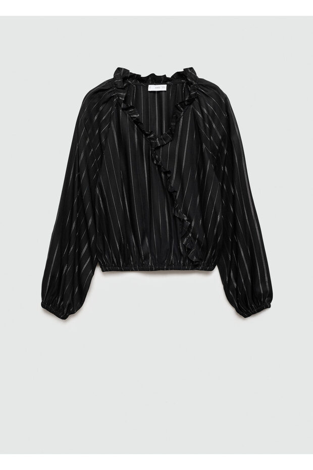 Schwarze Mädchenbluse 77026002 - 1