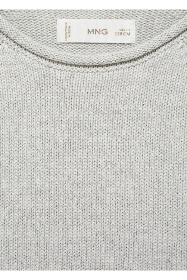 Hellgrauer Mädchenpullover 87063652 - 3
