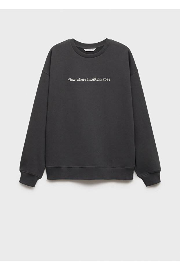 Anthrazitfarbenes Mädchen-Sweatshirt 77042935 - 1