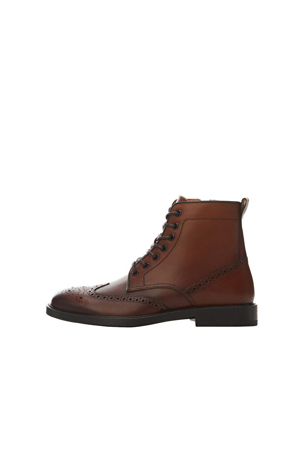 Pletené kožené boty - 2