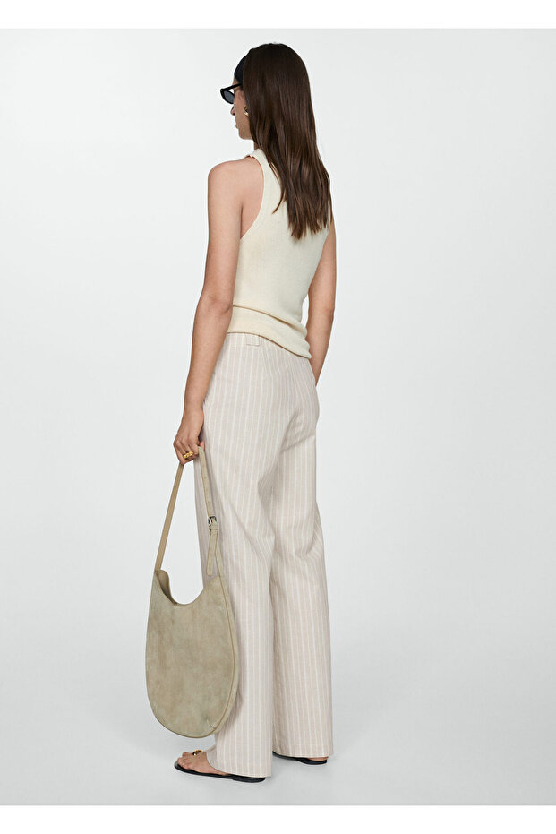 Düz çizgili pantolon - 7