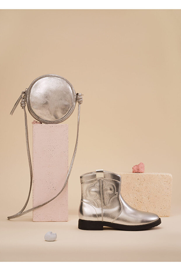 Gümüş Kız Çocuk Bot & Bootie 77095967 - 6