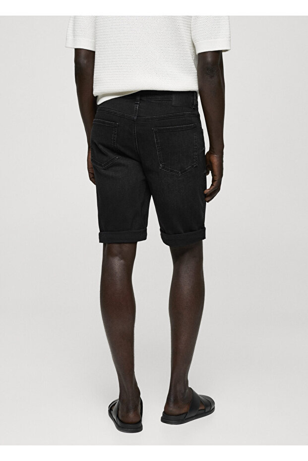 Siyah Denim Erkek Şort & Bermuda 77130579 - 7
