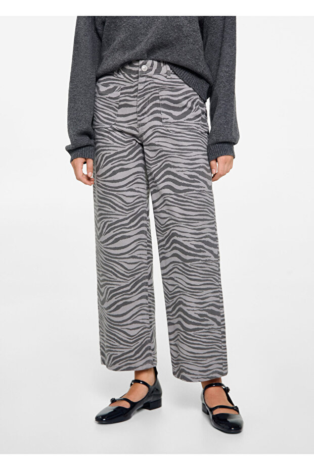 Sive pantalone za devojčice 77025985 - 4