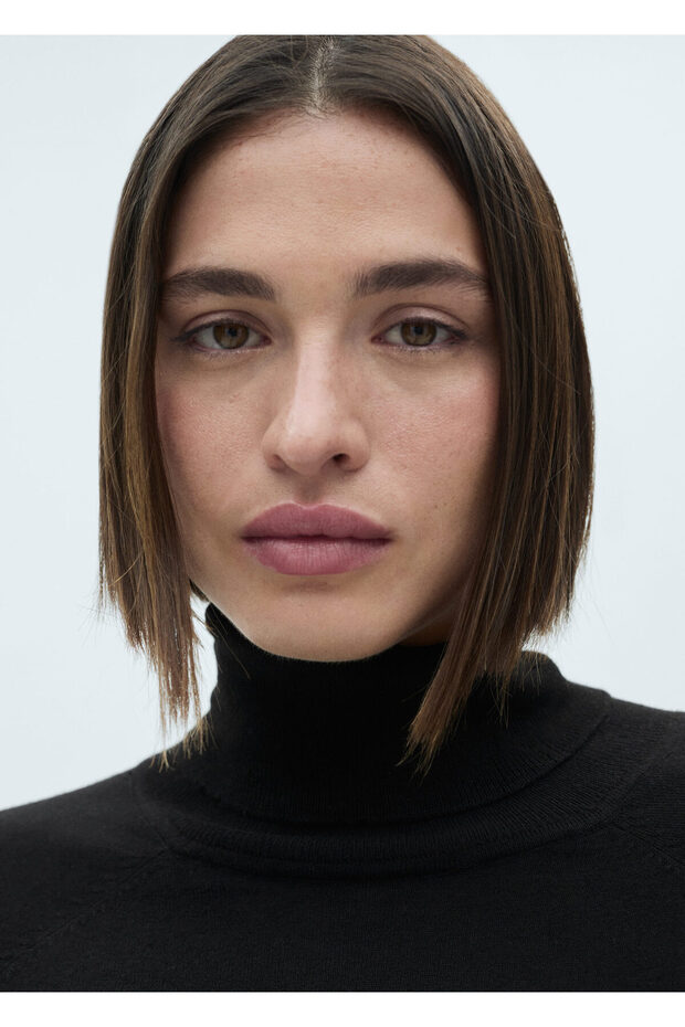 Siyah Kadın Kazak 77088264 - 7