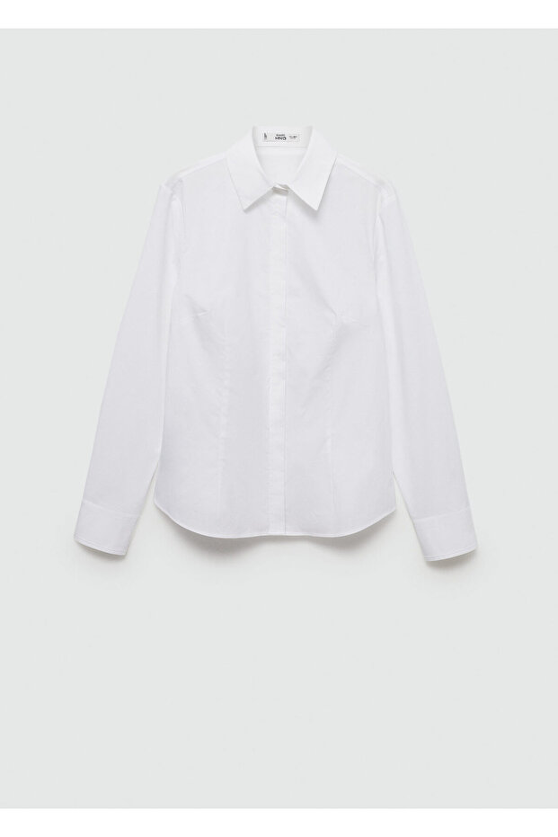 Beyaz Kadın Gömlek 77092004 - 1