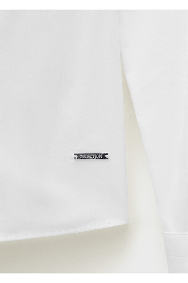 Bedene oturan poplin gömlek - 3