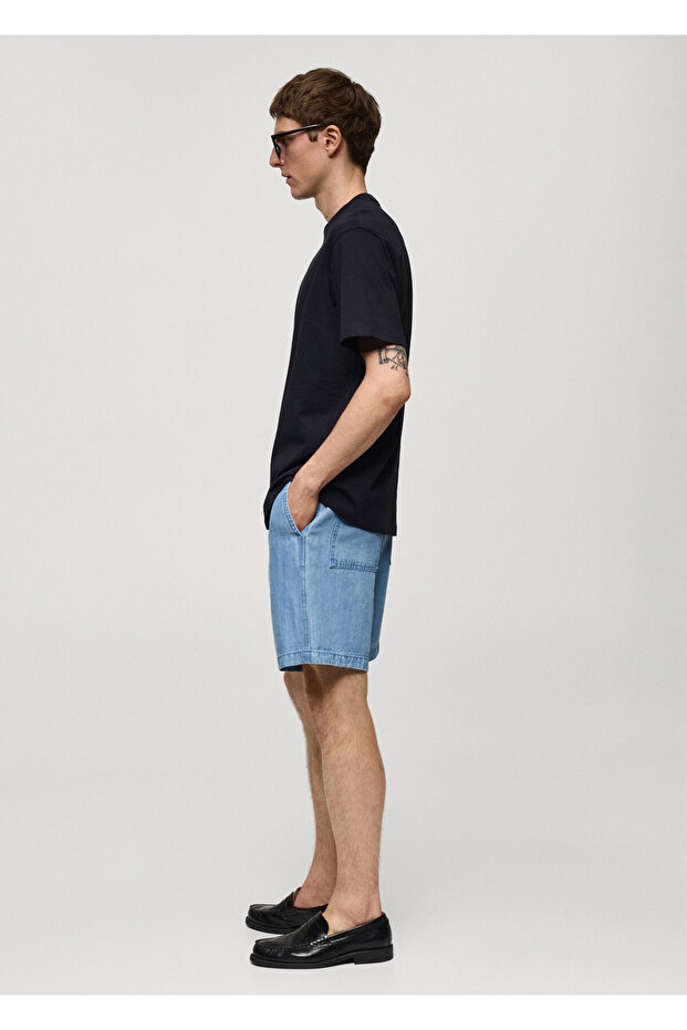 %100 pamuklu rahat kesim basic tişört - 5