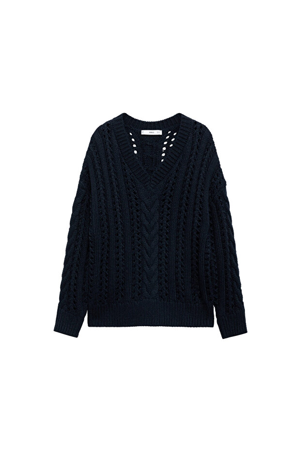 Marineblauer Mädchenpullover 77016755 - 2
