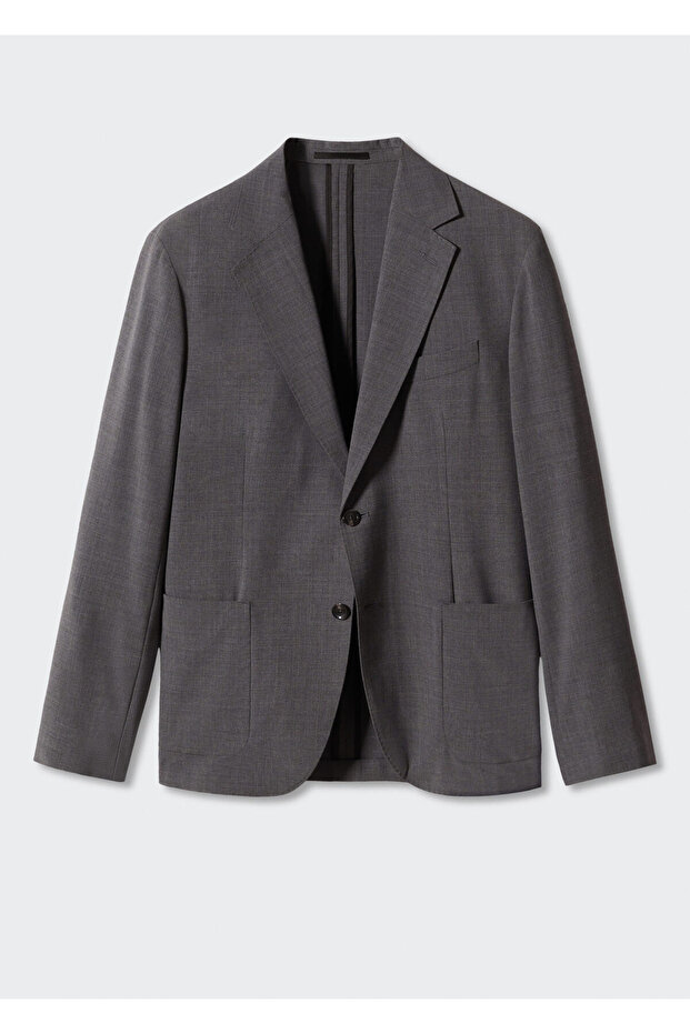 Gray Men's Blazer Jacket47084381 - 1
