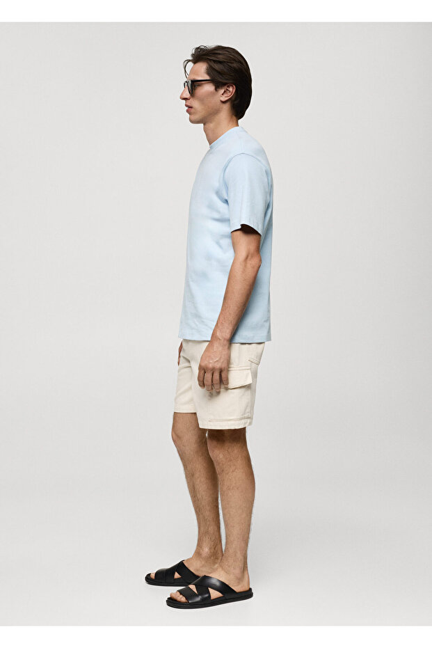 %100 pamuklu rahat kesim basic tişört - 4